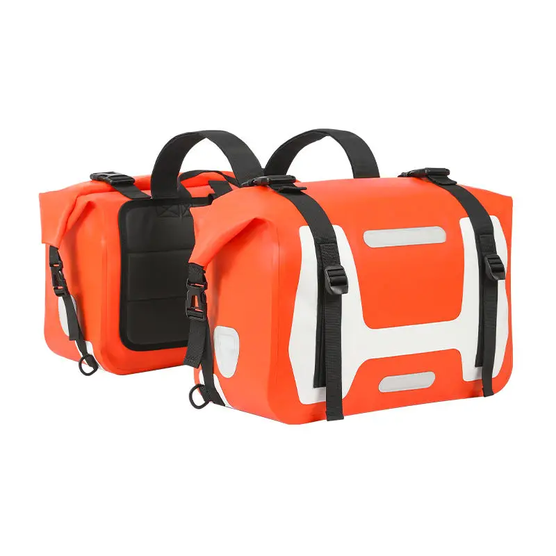Factory Custom 30L Waterproof Motorcycle Side Pannier Rear Bag Motorcsike Saddle Duffel Tail Bag for Travel