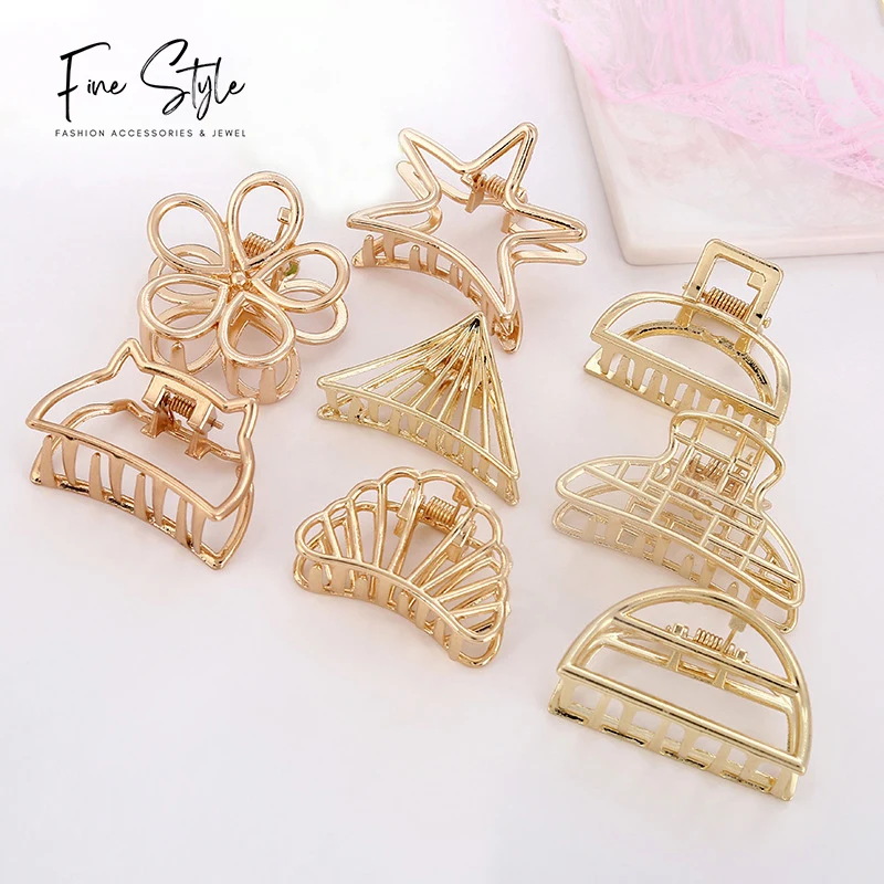 small metal simple style hot sale sweet pearl flower butterfly mini hair claw clip