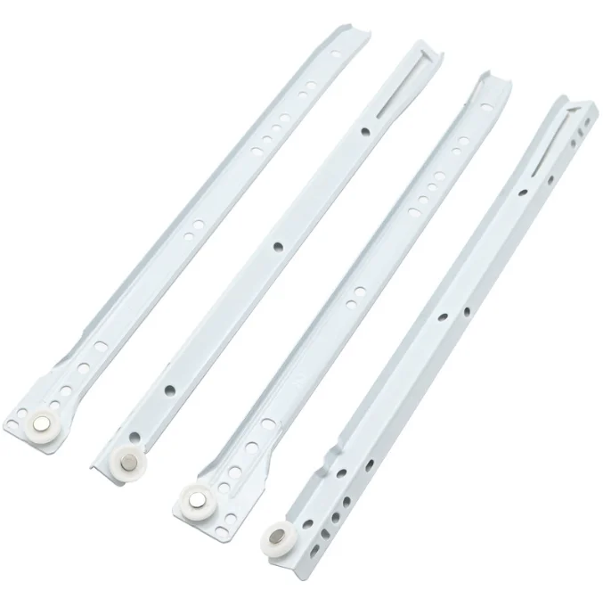 Furniture Telescopic Sliding Roller Track Nylon Roller Channel Drawer Slide Fgv Powder Coated Roller Slide