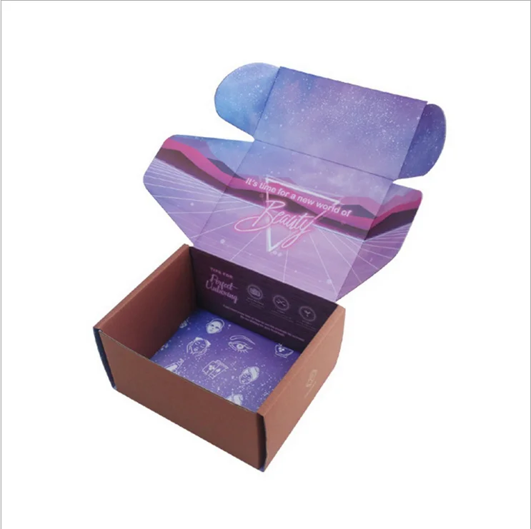 
Full color print on outside and inside corrugated gift box for shipping 