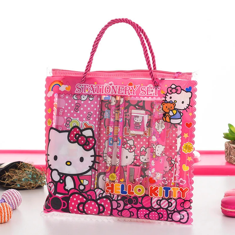 Wholesale Fashion Promotional Personalized Handbag Kids Pink Princess School Stationery Set For Students Gift