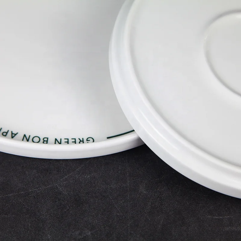 Hot Sale Porcelain Dishes & Plates Sets Germany Fine Porcelain 18pcs Dinner Set with Simple Line Design