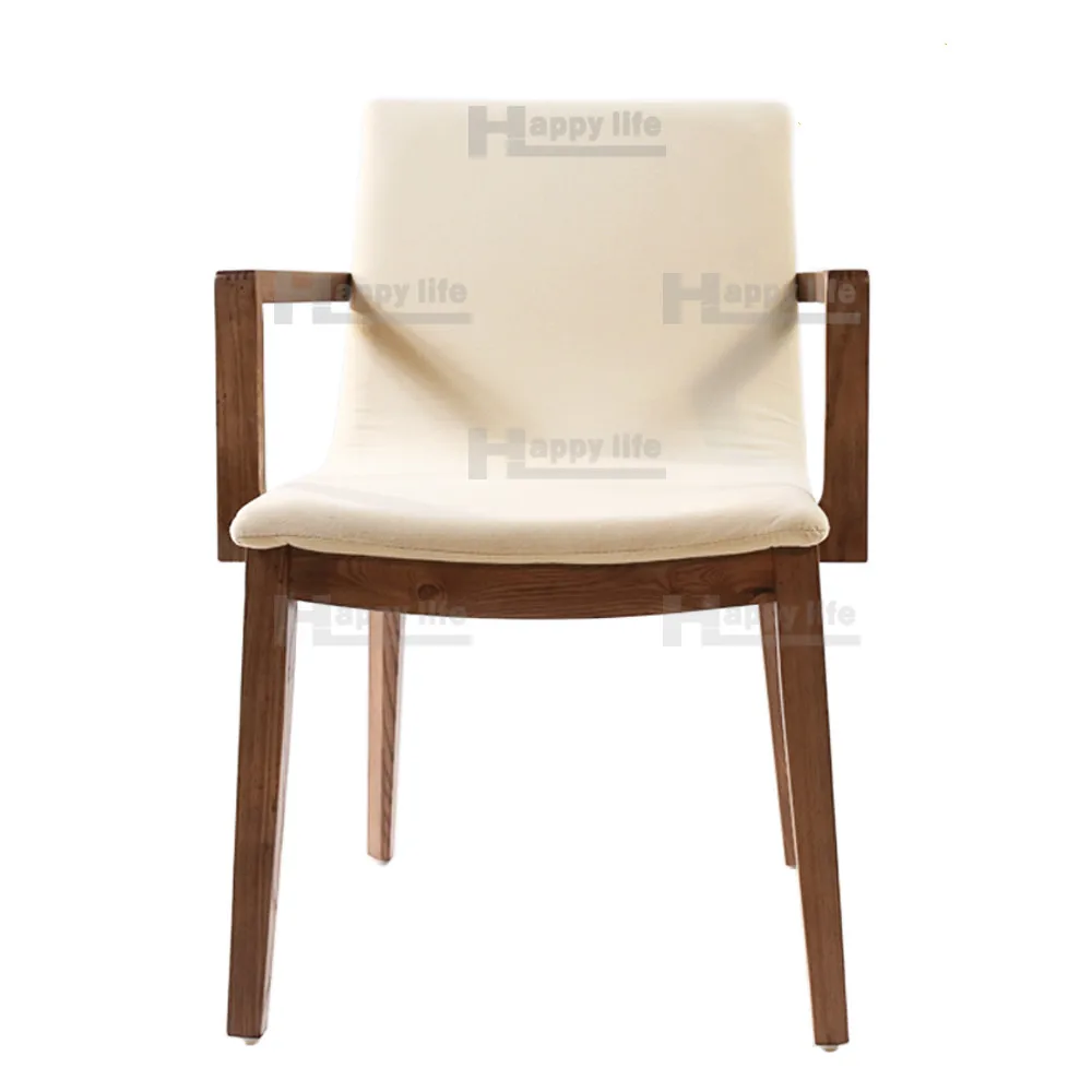 2016 new commercial restaurant dining furniture no folded fabric chair armrest wood