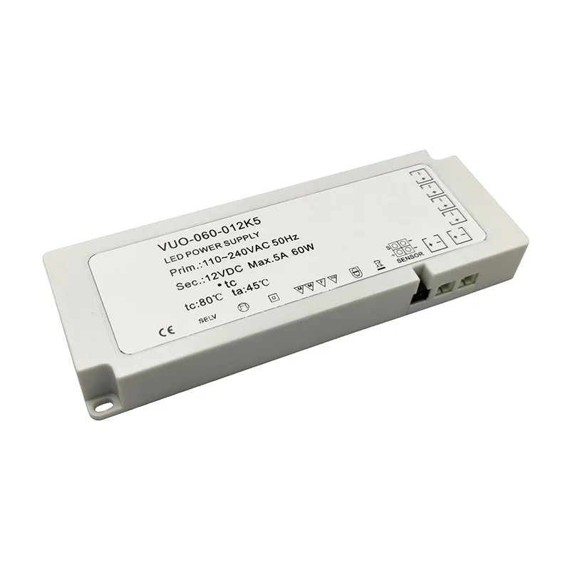 60W 12V 5A saa ce roshh arrpoved шкаф светодиодный драйвер 110v 240VAC на DC 12w/24w/36w/48w 6-контактный выход Dupont интерфейс питания