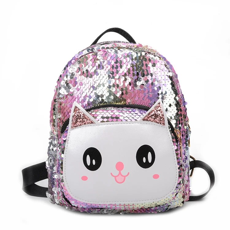 Hot Sale Cute Shining Sequins Cartoon Baby Girl Bag Fancy Bags for Girls Holographic Bags for Child School