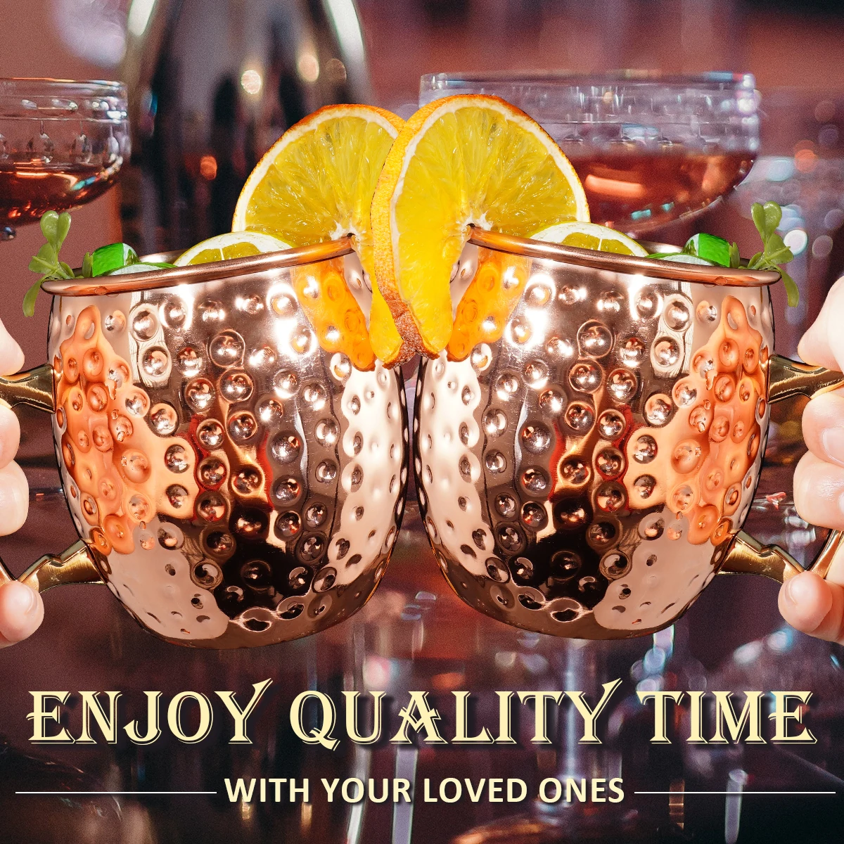 Stainless Steel Cup Cocktail Moscow Mule Copper Mugs 500ml Beer Mug Bar Tools Moscow Mule Mug