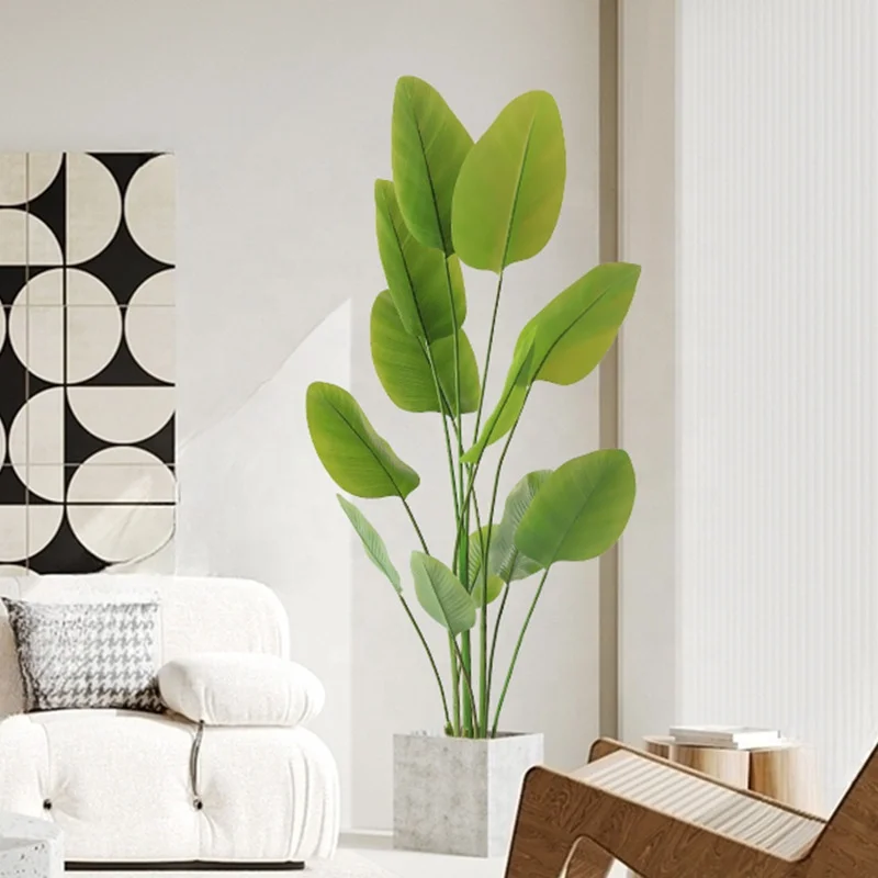 Plastic material with high quality indoor decoration traveling banana green plant home hotel artificial plants Artificial Trees
