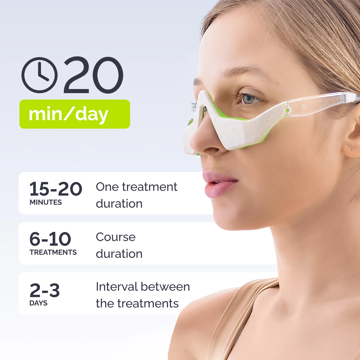 Red Light Therapy 3D Eye Beauty Device for Dark Circles Eye Bagss Relax Eye Strain With 3 Modes