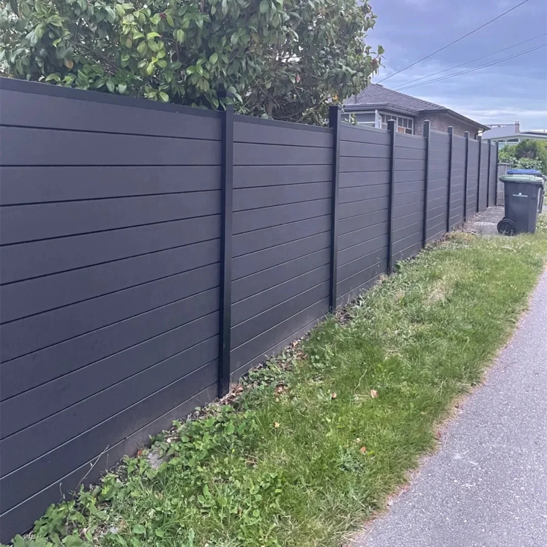 Outdoor Euro Design Aluminum WPC Fence Panel for Garden