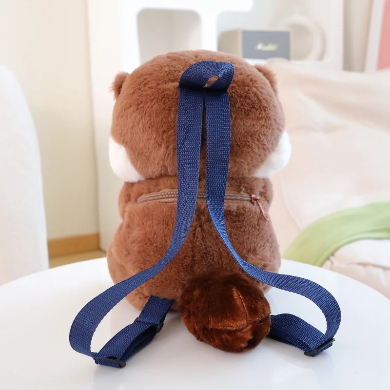 Wholesale Lovely Soft Sea Otter Plush Doll Custom Stuffed Animal Plush Toy Cute Otter Plush Backpack