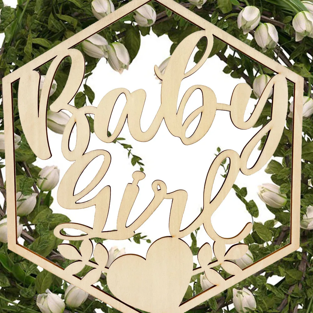 Partycool Baby Girl Letters For Girl Oh Baby Shower Photo Booth Props Laser Cutout Wooden Door Decorations Wedding Party Favors