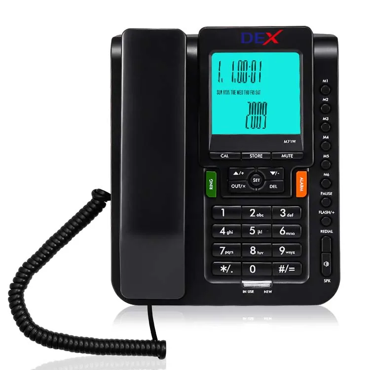 DEX Telephone for Office HOT Product Corded Telephone OEM ODM Landline Telephone Wall Mounted Customizable Functions DTMF/FSK
