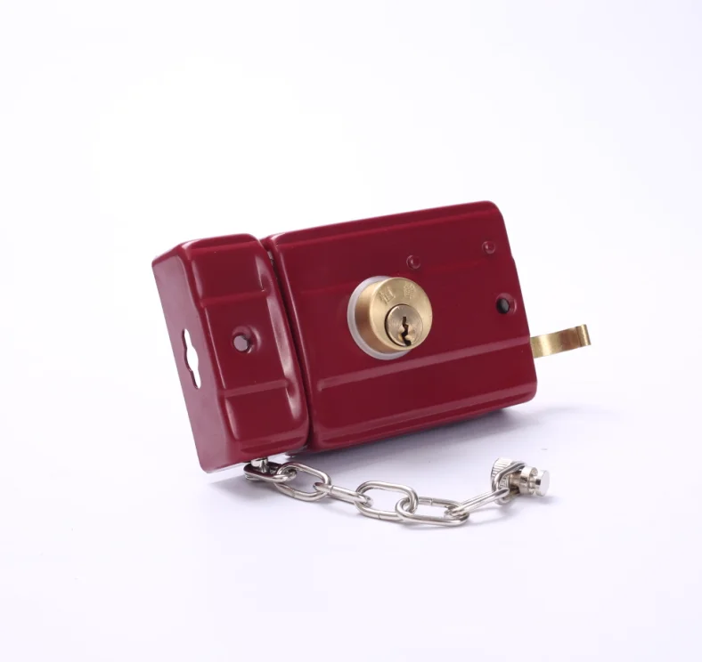 Hot sale outdoor lock south america latino americano cerradura de sobreponer brass chapa three latch outdoor llave OEM customize