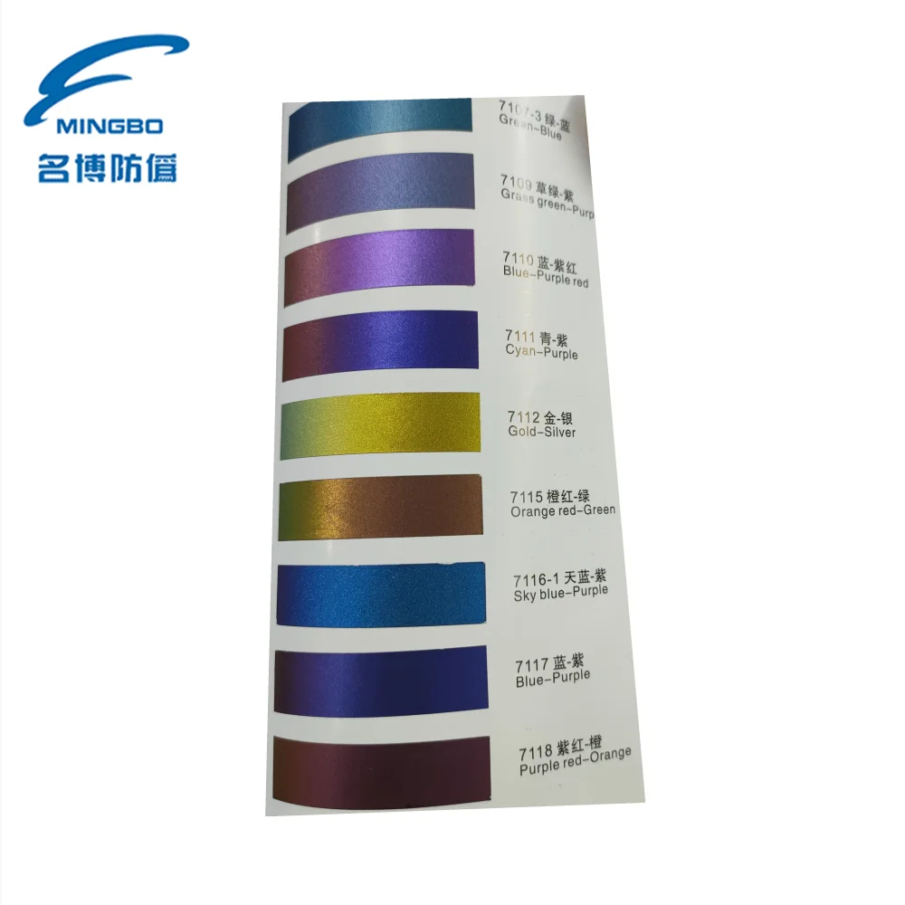 Mingbo color change Optical variable ink by manufacture 7110 blue to purple red