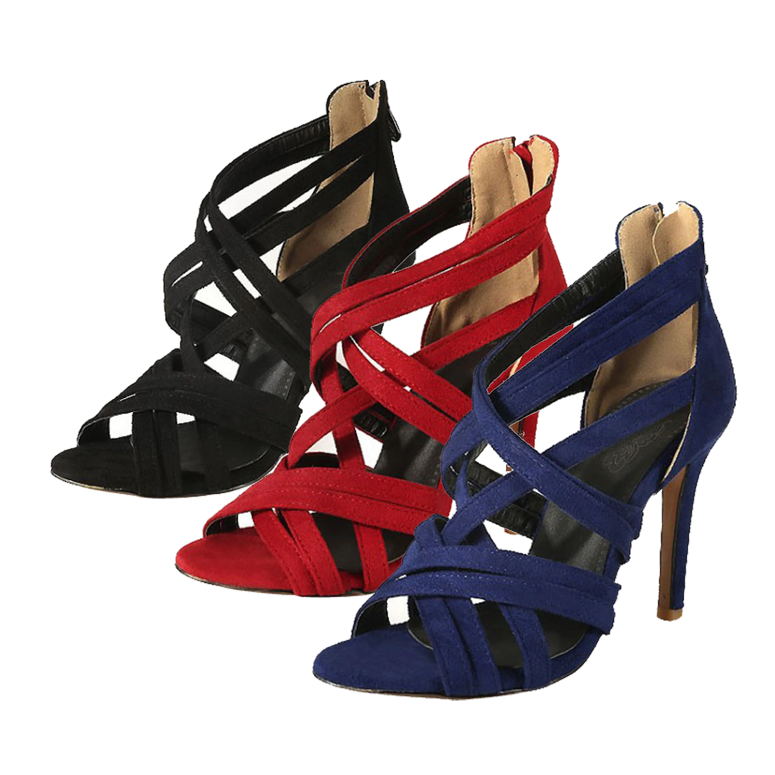 Manufacturer New Italy Cross Strap Peep Toe Pencil Heels Women High Heels ladies Pumps heeled sandals