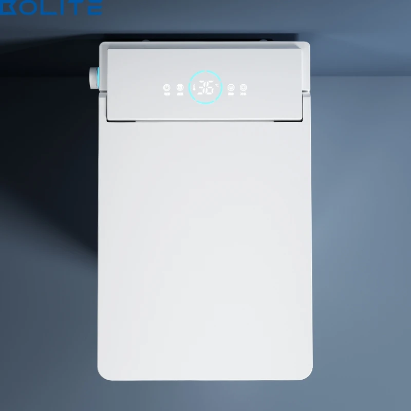 2024 Good Selling Diamond Cut Grain Black White Automatic Porcelain Smart Auto Washing And Cleaning Intelligent Toilet