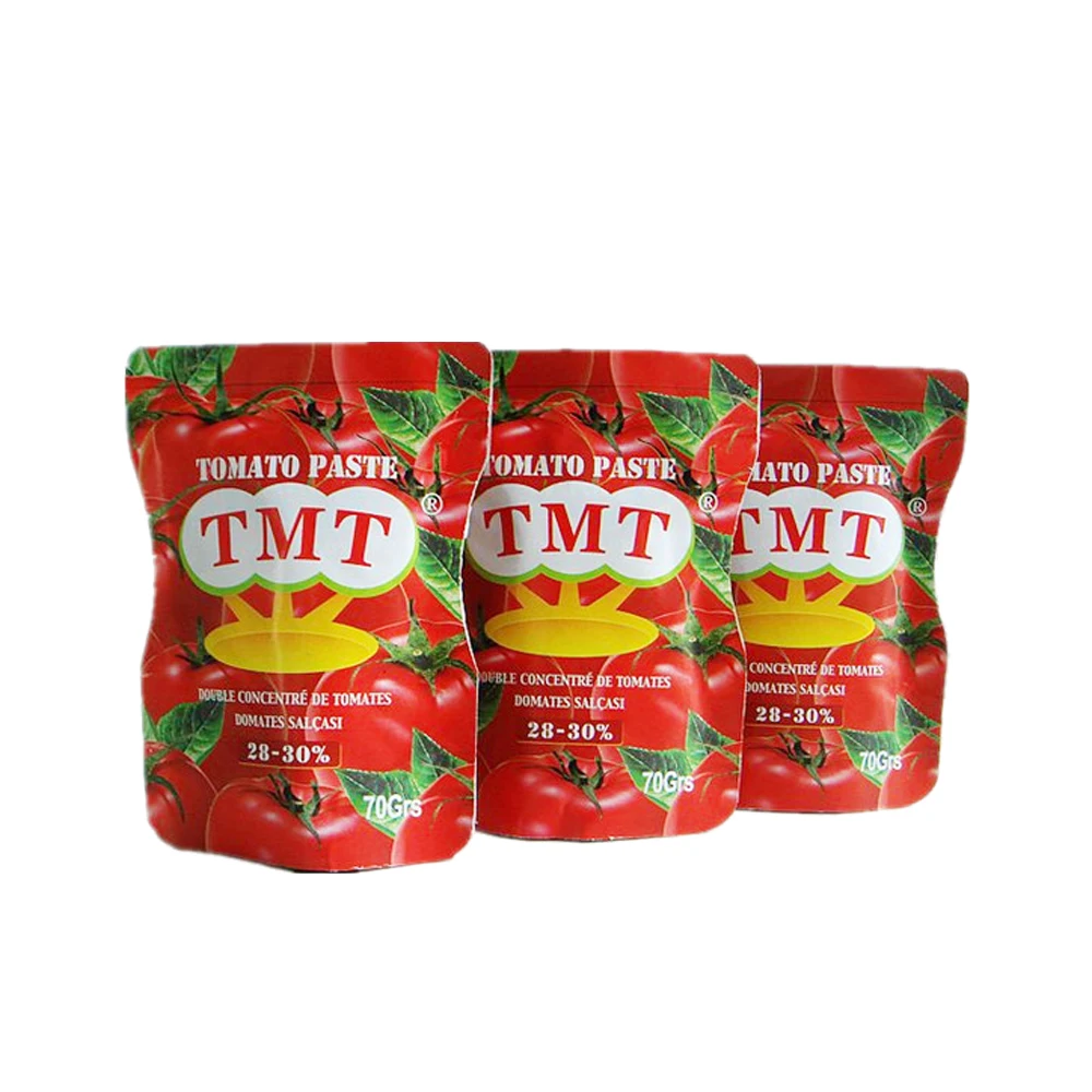 Canned food wholesale sachet tomato paste 50g 56g 70g factory first-hand price best taste for Africa market