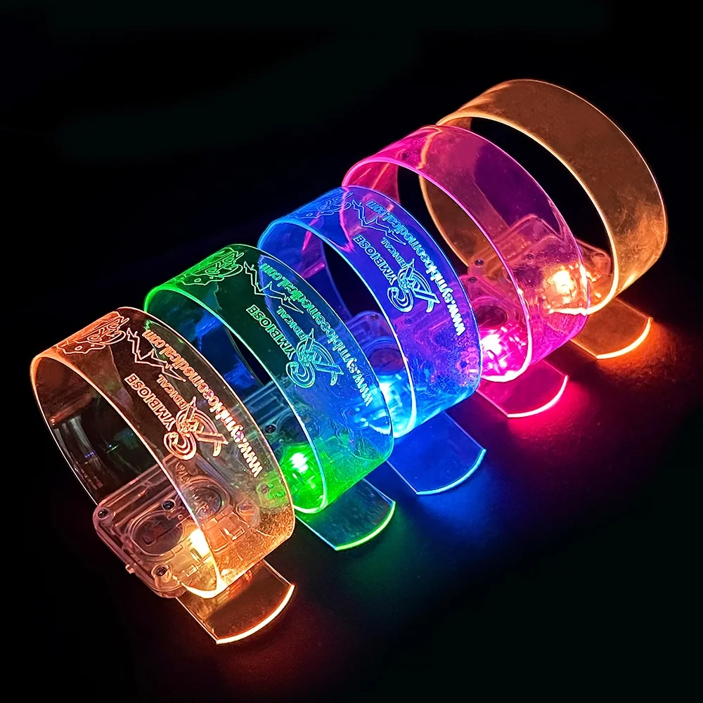 Sound Activated Led Light Up Bracelet LED Voice Control Wristband Led Wristbands For Events