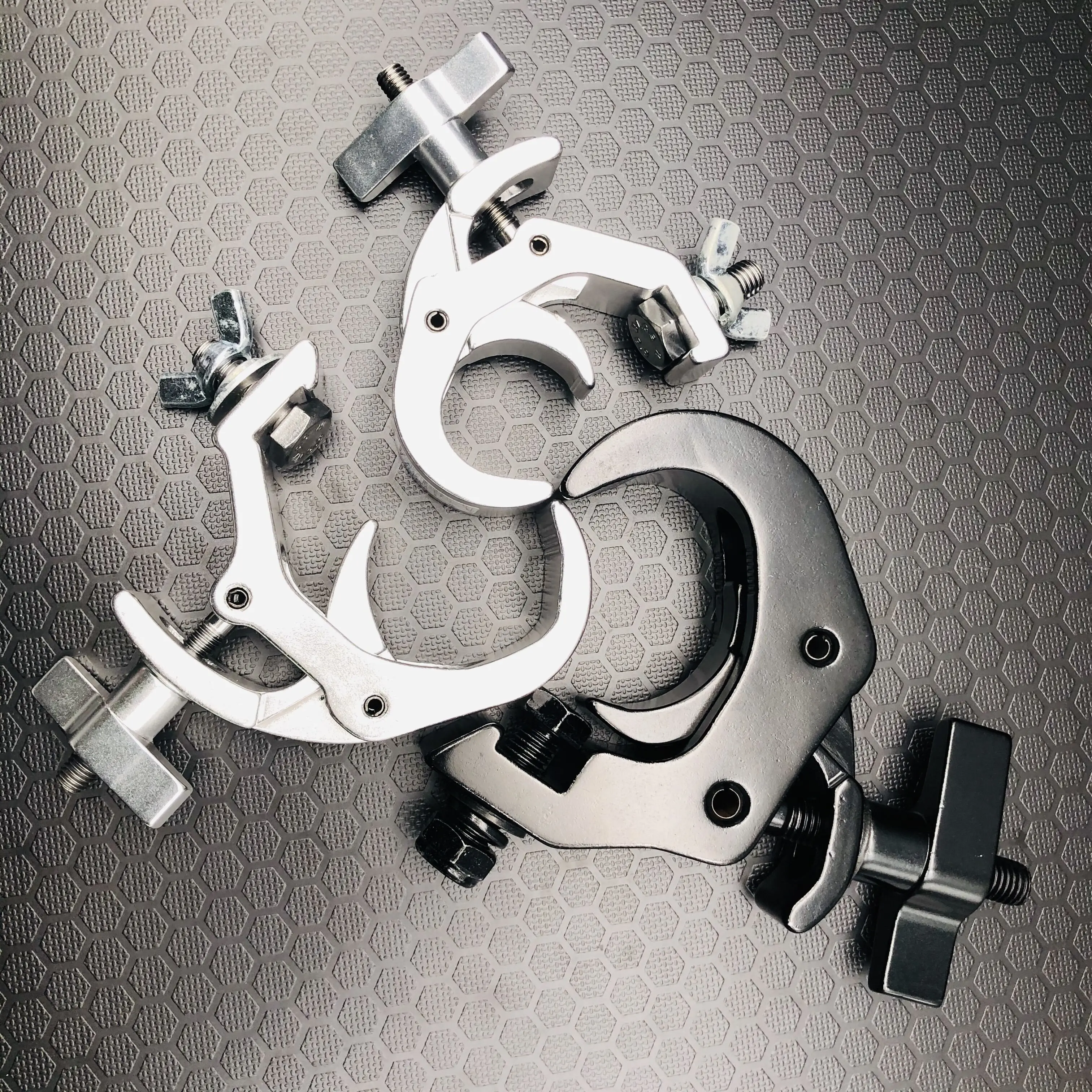 20mm 30mm 40mm 50mm 60mm 1in 2' Easy Self Locking Beam Clamps Half Coupler MINI JR Swivel Truss Rigging Staging Lighting Clamps