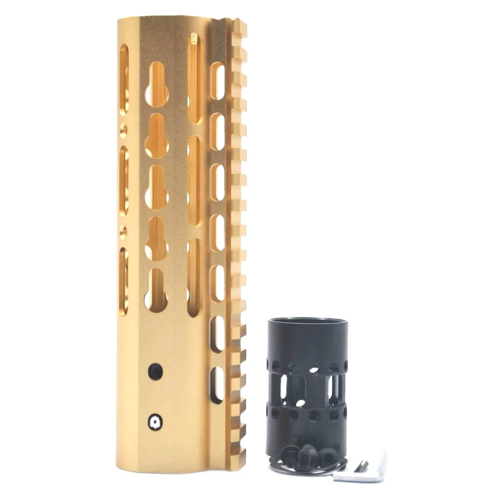 
Aplus Luxury Gold golden NSR 7 Inch Free Float KeyMod AR15 Handguard AR-15 Picatinny key mod Rail Mounted with Steel Barrel Nut 