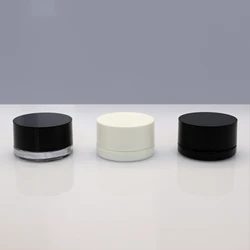 Банка концентрата 5 г, прозрачное черное стекло, банки из белого стекла с защитой от детей, пластиковые крышки 9 мл, 5 мл