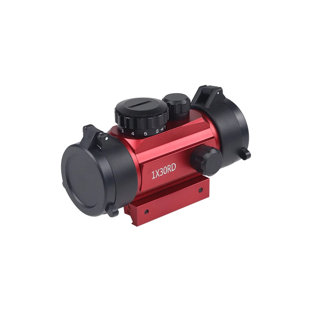 LUGER 1x30 Red Color Reflex Sight with Flip Up Cover Red Green Dot Scope for 20mm/11mm