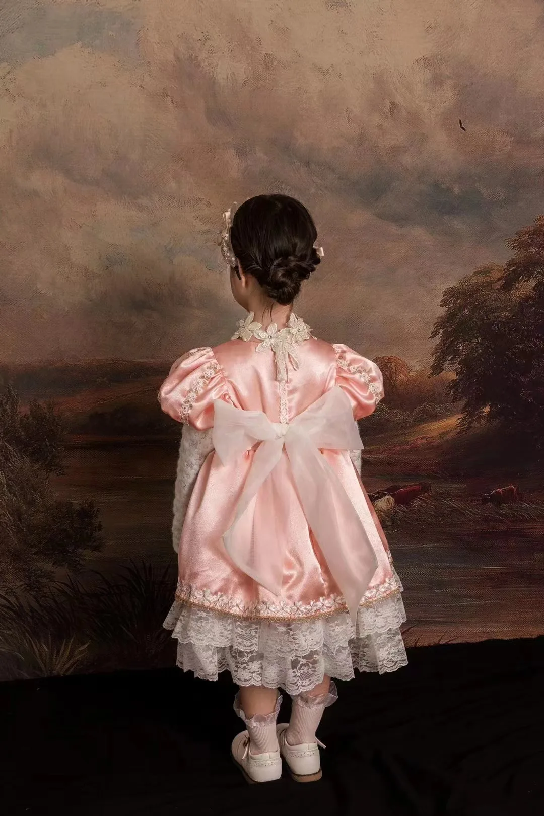 Kids Spanish Baby Lolita Dress for Girls Vintage Children Boutique Clothing Girl Spain Ball Gowns