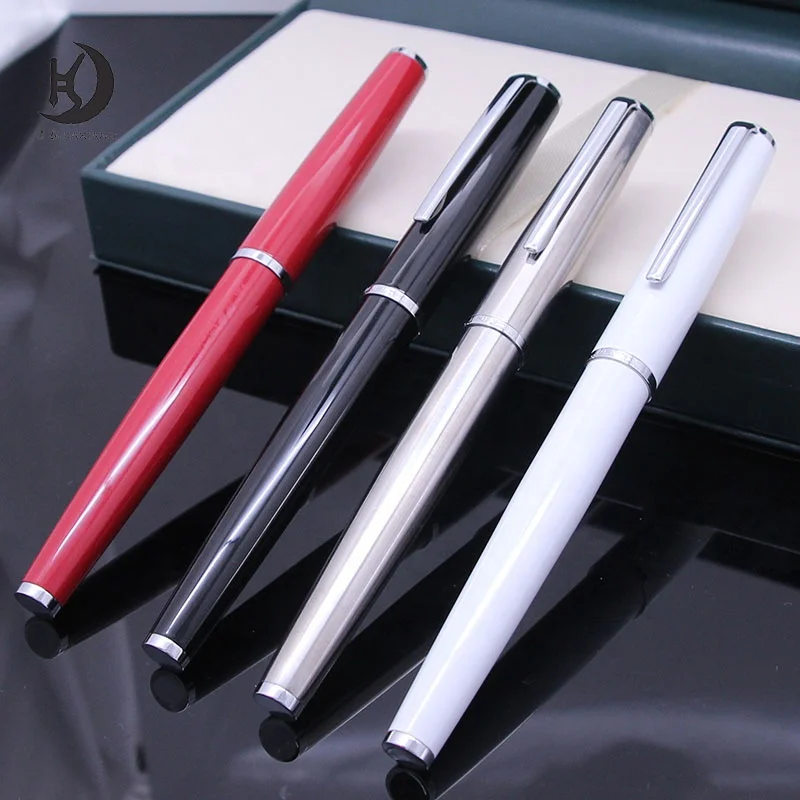 Jinhao 95 High quality promotion business silver clip premium metal calligraphy writing pen custom logo fountain pen set