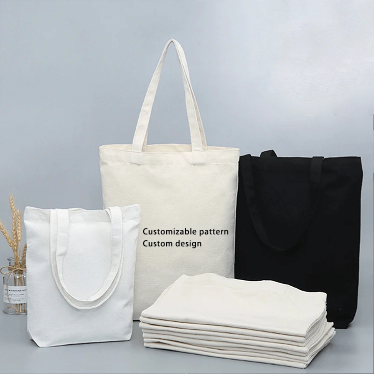 Wholesale Custom Printed Eco Friendly Recycle Plain Organic Tote Shopping Reusable Women Canvas Cotton Bag