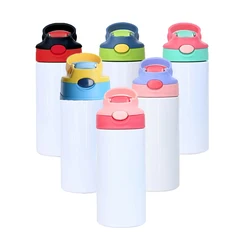 USA Warehouse Mazoho 12oz Stainless Steel Flip Top Kids Sublimation Water Bottle For Kids School