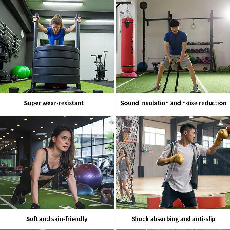 QTMAT training running sled track synthetic artificial carpet grass athletic turf mat for gym fitness flooring