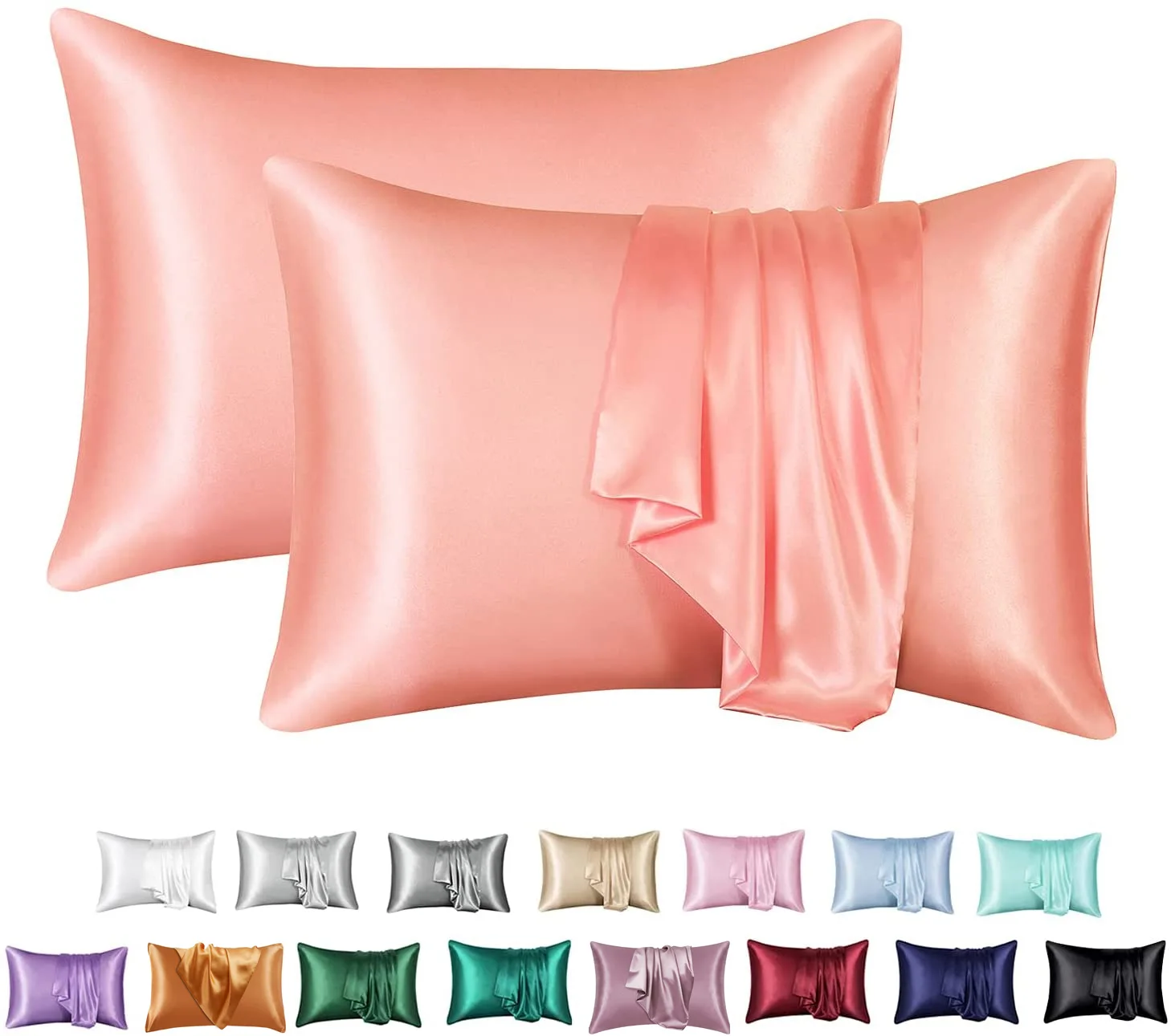 NANTEX Home Pillow Natural Luxury Silk Zipper Pillow Case Smooth Satin Silk Pillowcase