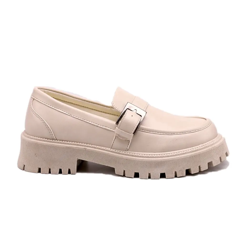 PU upper women flats custom handmade  ladies loafer HD8935