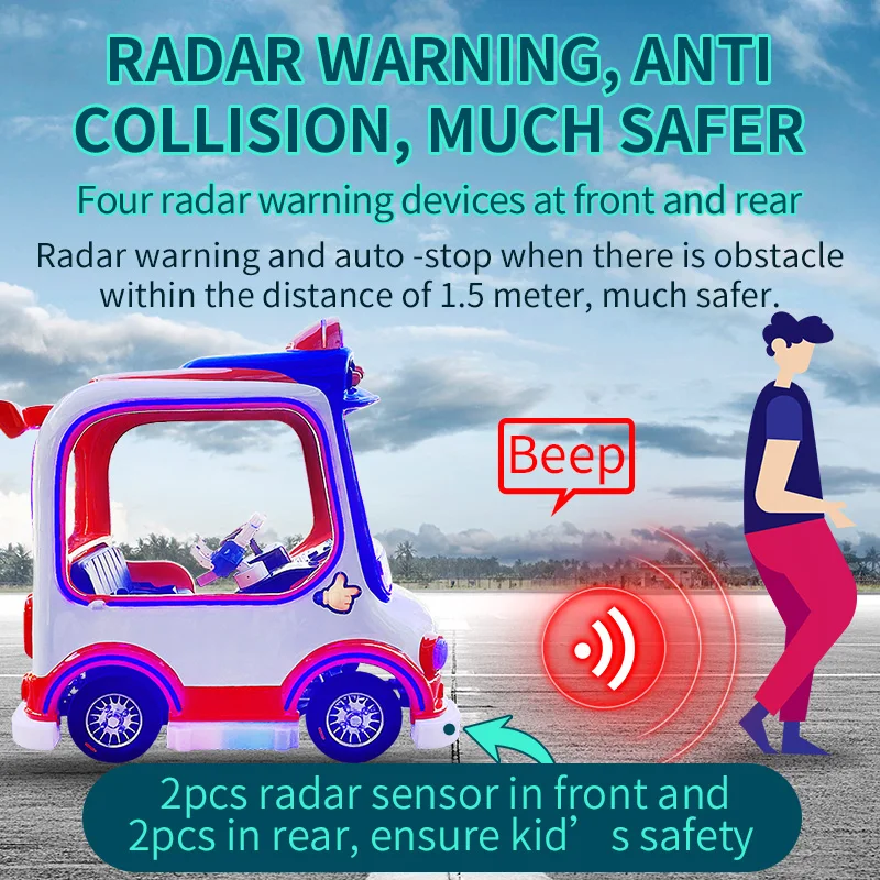 Haojile amusement equipment ride on car for kids indoor playground gogo bus in shopping mall