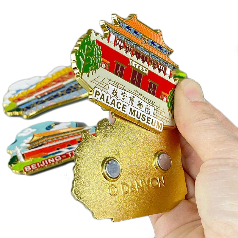 Fridge Magnet Tourism Souvenirs Magnetic Refrigerator Custom Metal Enamel Fridge Magnet