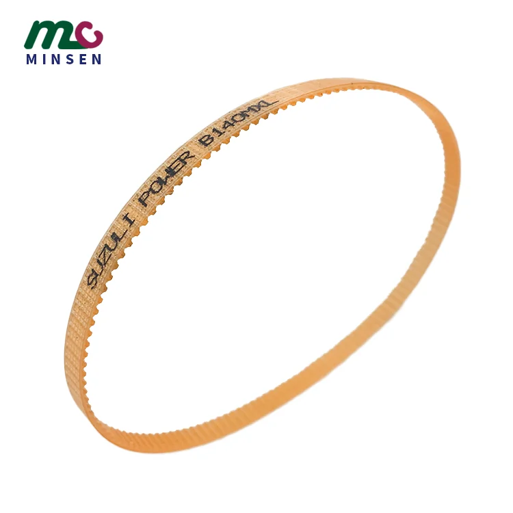 Orange translucent PU timing belt  manufacturer