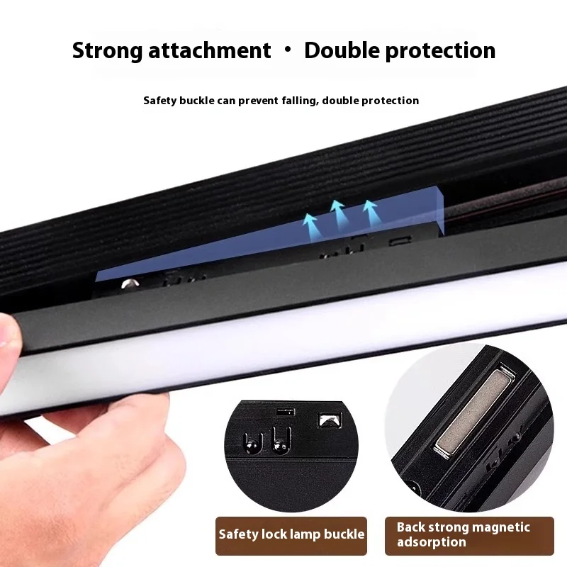 Modern Design DC 48V Surface Mounted 4 Installation Methods White Led Cob Magnetic Track Rail Lighting System For Project