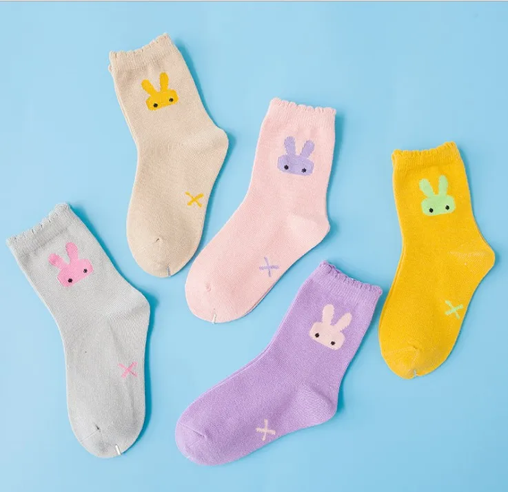 
UP-GRADE Newest cartoon girl sock cute animal combed cotton wholesale children socks 