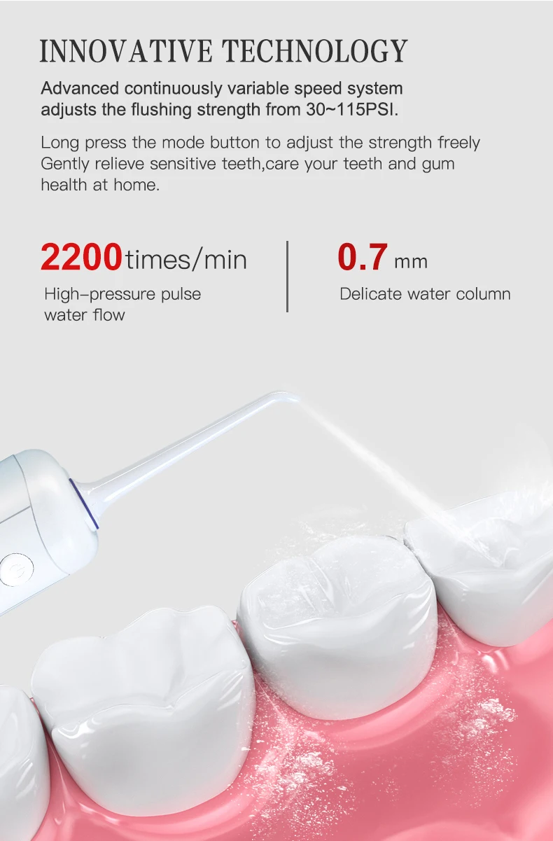  2021 flossers воды Электрическая зубная нить для зубьев портативный отбеливание зубов беспроводные ирригатор полости