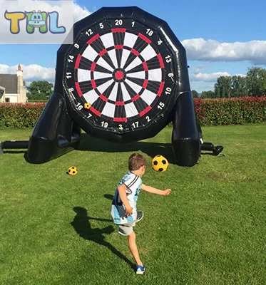 Giant Foot Darts Inflatable Game Shooting Football Velcro Wall Fun Sports