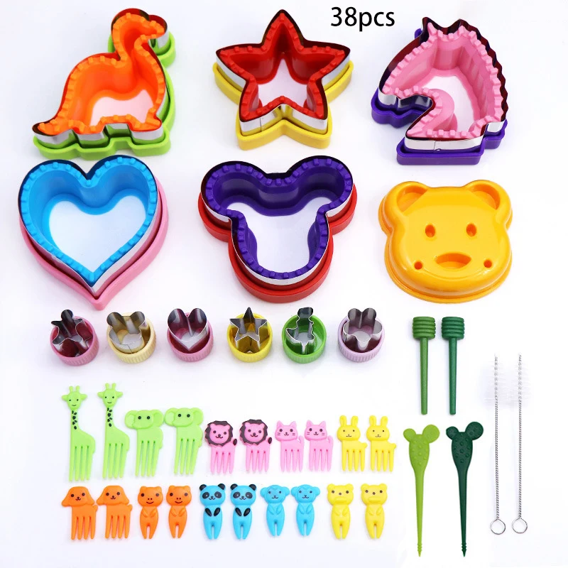 Kitchen Kids Food Accessories Cookie Cutter Cortadores De Sandwich Para ninos Set Sandwich Cutters
