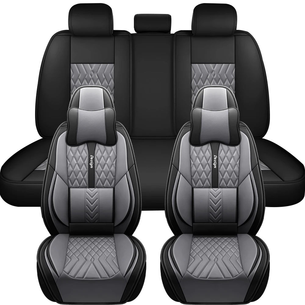 Universal Full Set Car Seat Covers For VW Passat B5 B6 B7 B8 Peugeot 307 CC 301 Infiniti Q50 QX50 EX Leather Auto Accsesories