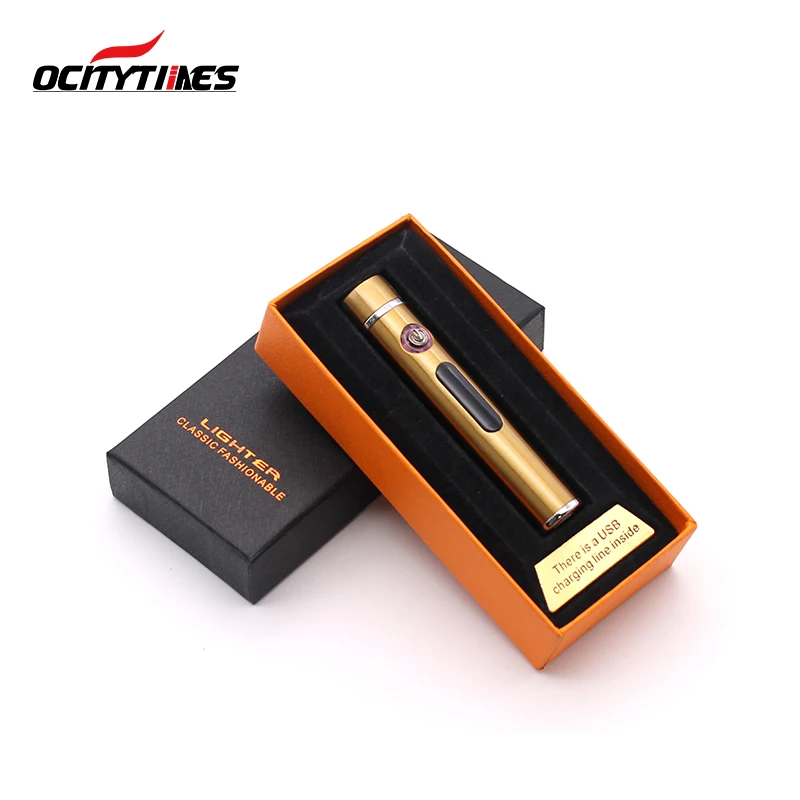 Ocitytimes electronic lighter usb recharge keychain usb lighter