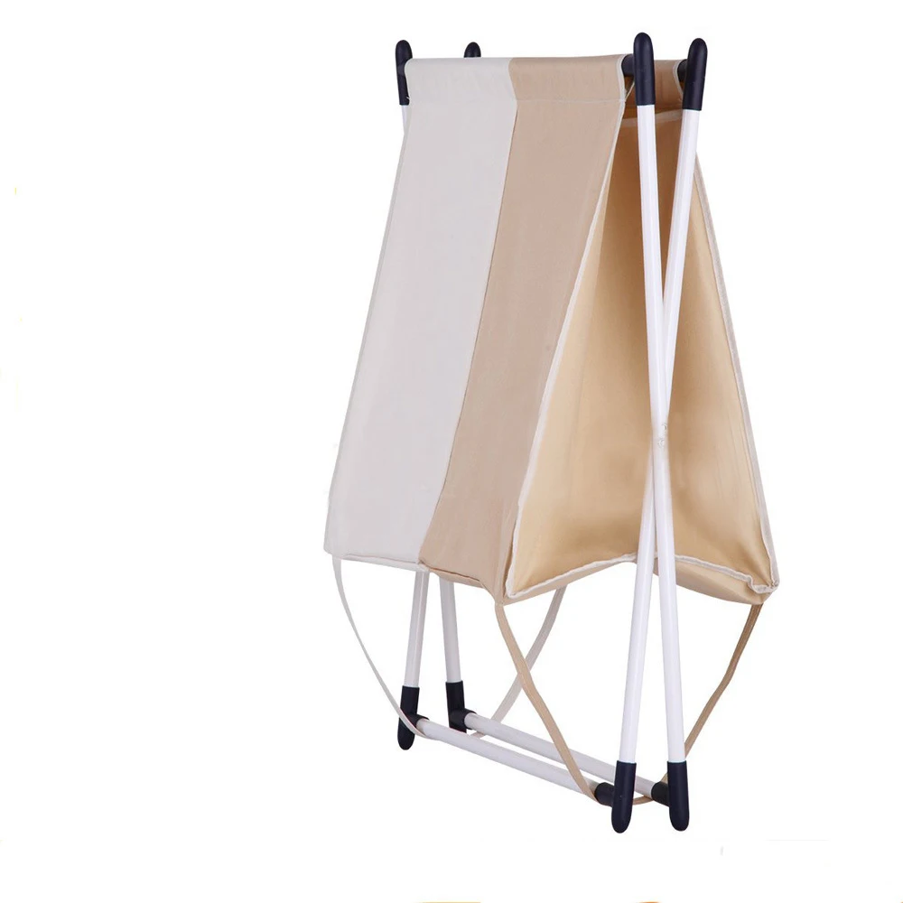 2 Section Waterproof Oxford Bags Laundry Cloth Hamper Sorter Basket Bin With Aluminum Frame
