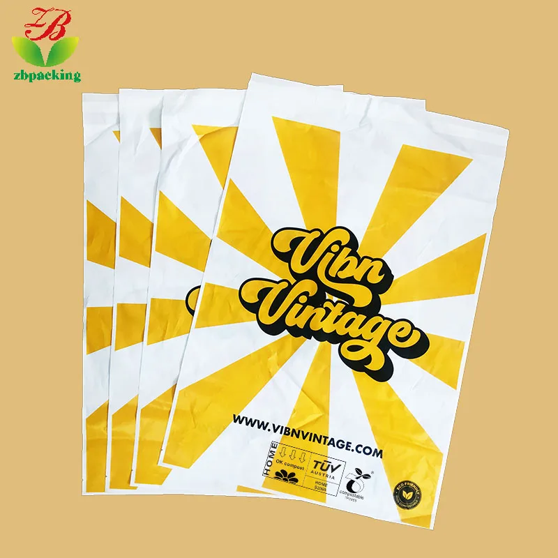 2021 Wholesale Custom Logo Biodegradable Compostable Postage Satchels Plastic Shipping Courier Mailer Bags For Clothing