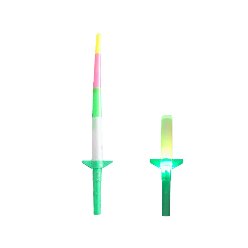 Cheap Plastic Folding Led Sword Wand Toy Multicolor Flashing Light Up Colorful