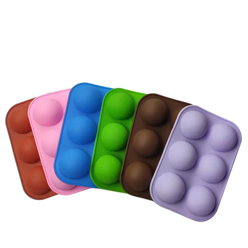 
Spot 6 even small semicircle silicone pudding cake chocolate mold 