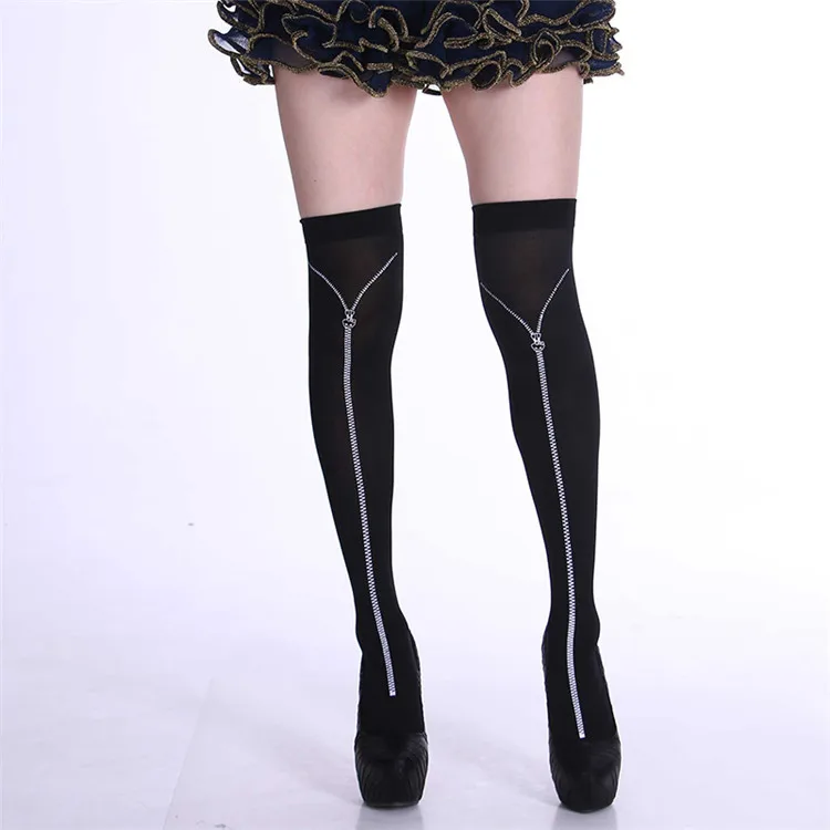 Lady girls holiday stockings for performance trendy over knee high print pattern Christmas women socks