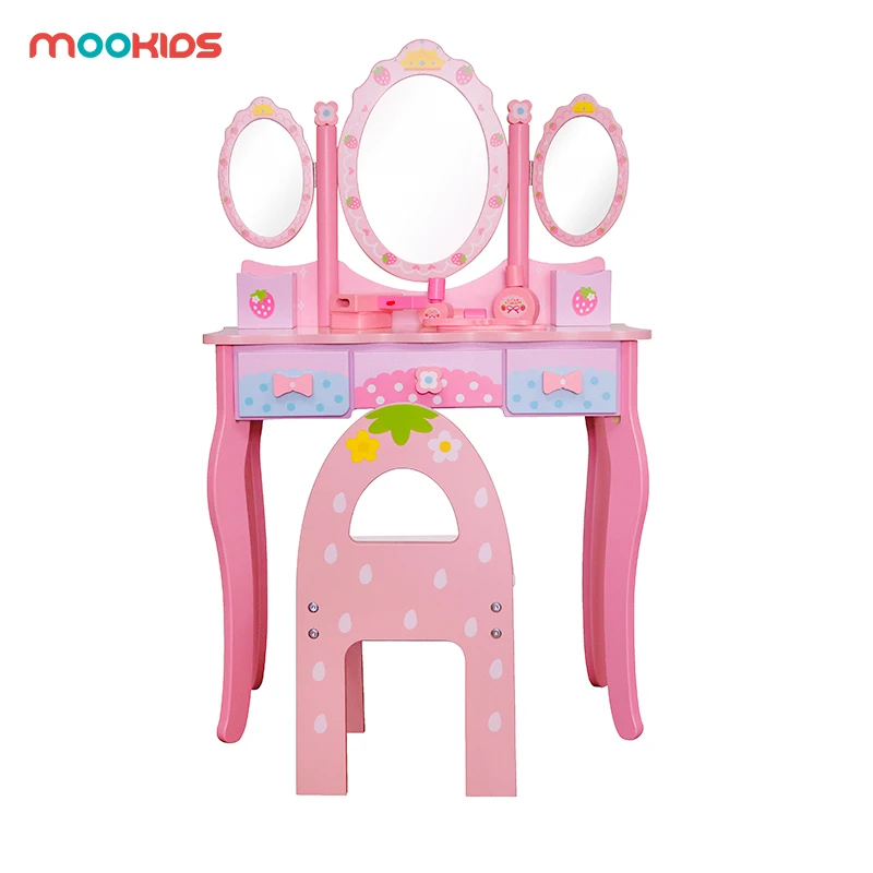 Розовый Туалетный столик, детские игрушки для дома, мини-игры для девочек