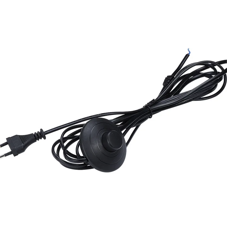 Switch on Line Cable 1.8m on Power Cord for Led  US EU Plug Light Switching Wire Extention Foot Pedal Switch